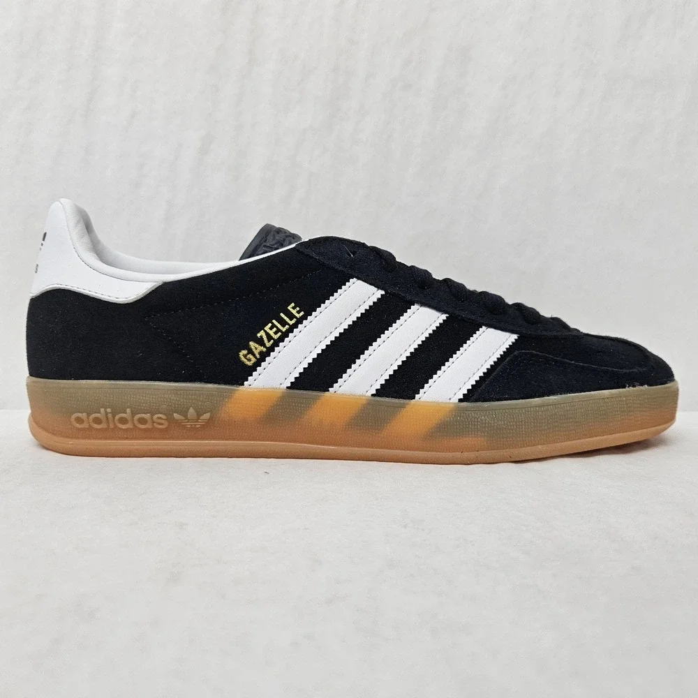 Adidas Gazelle Indoor Casual Sneakers‎ JI2060 Core Black White Gum Men Size 11.5